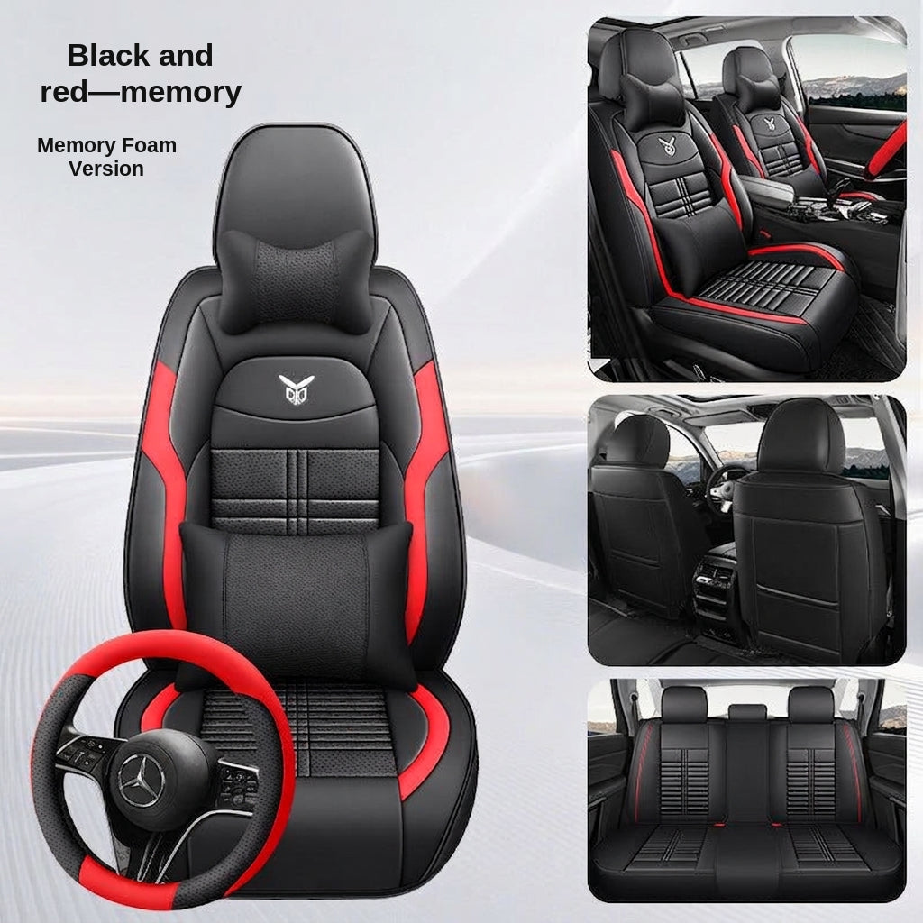 Cross-border car seat cushions with a light luxury, premium feel, all-around car seat cushions, all-season universal, simple, breathable, stain-resistant, and stain-resistant