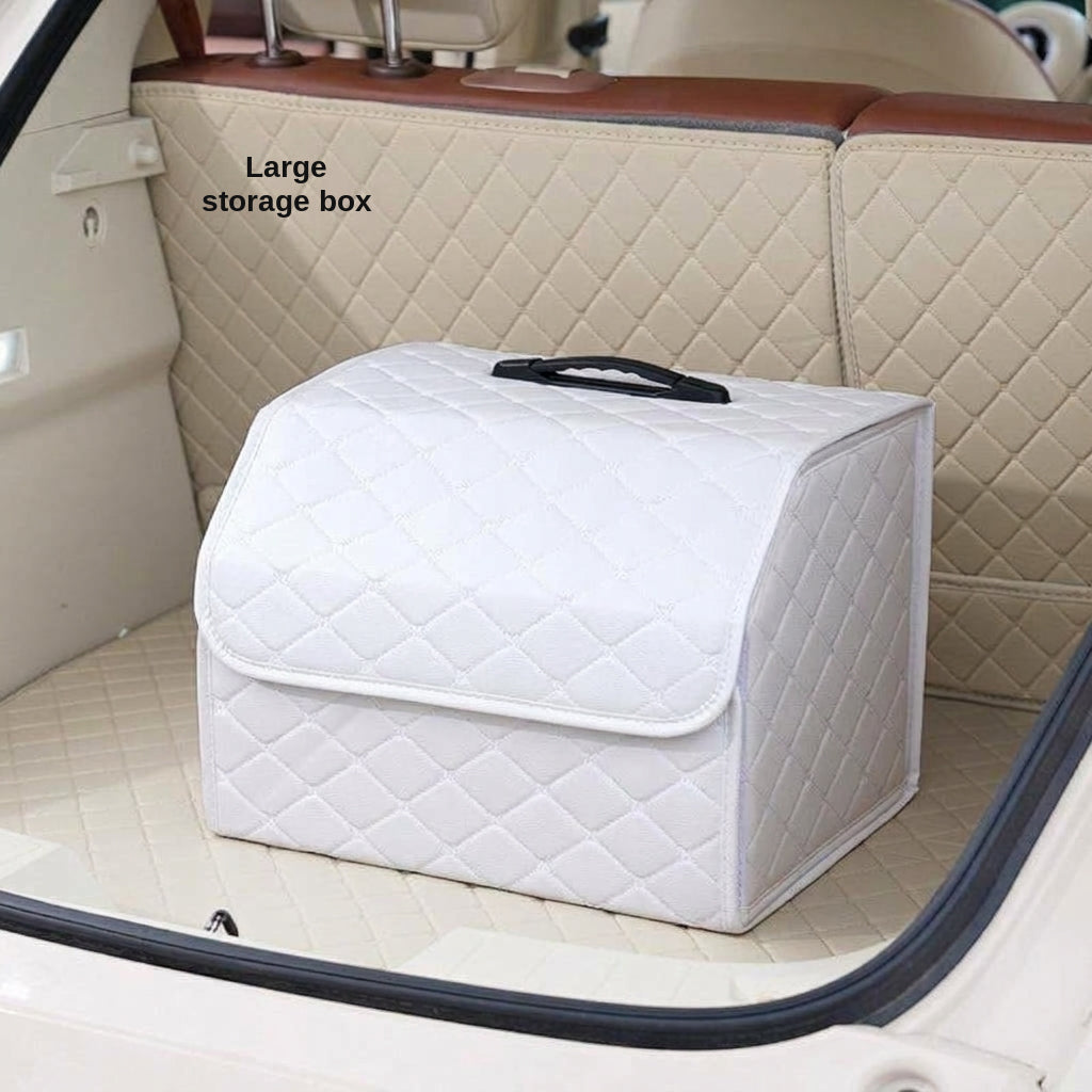 Car trunk storage box, leather multifunctional foldable storage box, storage box, storage box, car interior accessories