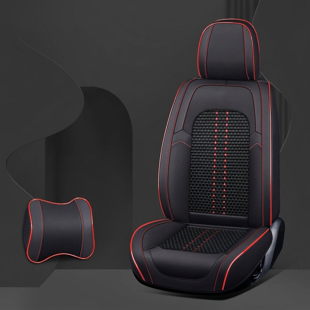 New fully surroundable car seat set, Napa leather car seat cushion, five-seat leather ice silk car seat cushion, universal split type