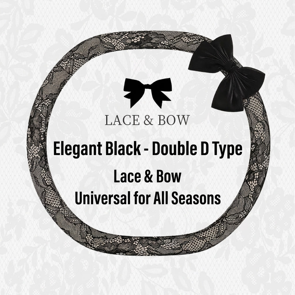 Lace car steering wheel cover, anti-slip decoration, all-season universal one-piece dropshipping, cross-border e-commerce trending sporty style