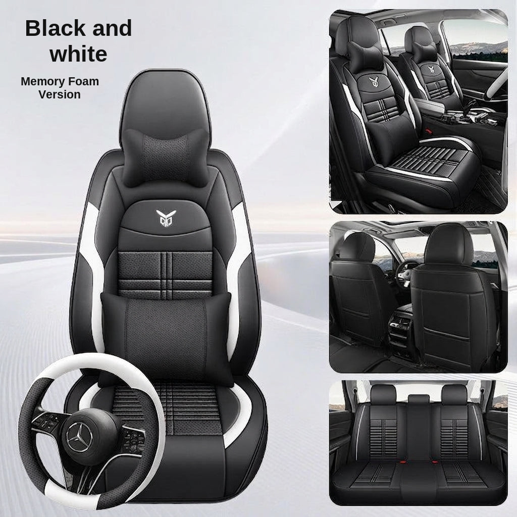 Cross-border car seat cushions with a light luxury, premium feel, all-around car seat cushions, all-season universal, simple, breathable, stain-resistant, and stain-resistant
