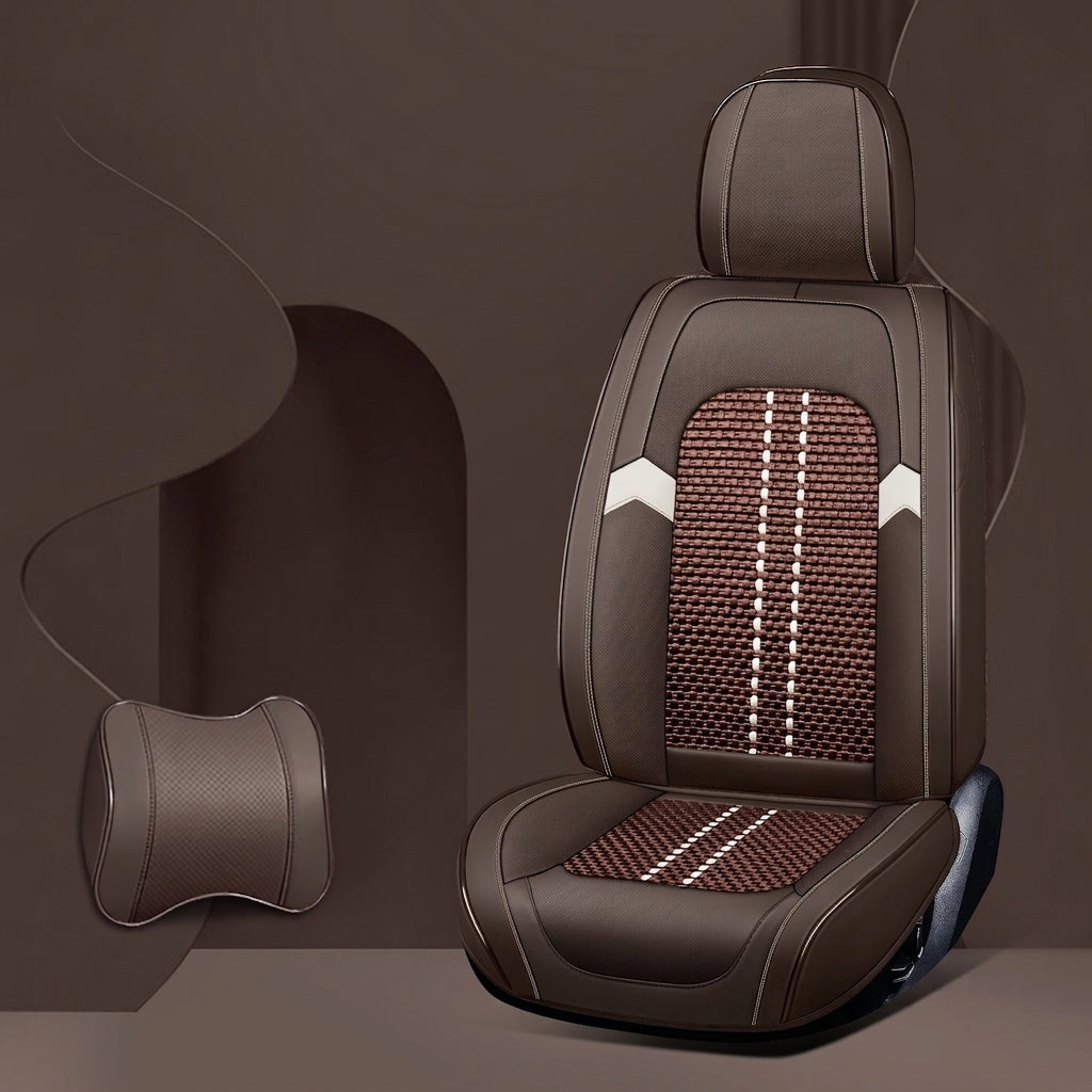 New fully surroundable car seat set, Napa leather car seat cushion, five-seat leather ice silk car seat cushion, universal split type