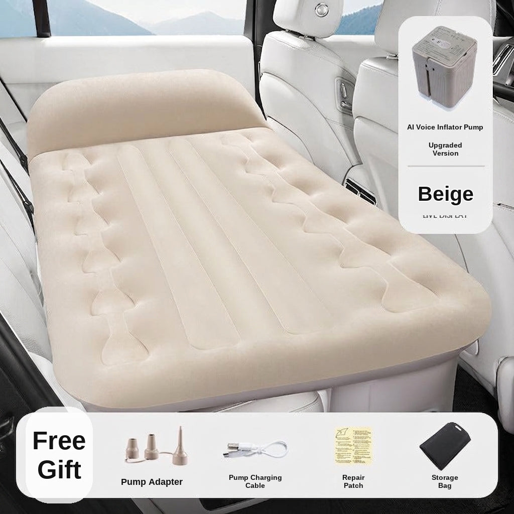 Car rear sleeping automatic travel mattress sedan air mattress car sleeping in the car portable intelligent AI car inflatable bed