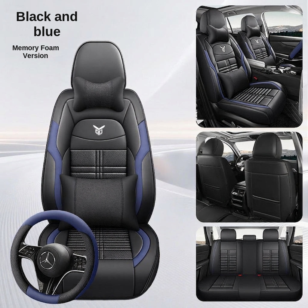Cross-border car seat cushions with a light luxury, premium feel, all-around car seat cushions, all-season universal, simple, breathable, stain-resistant, and stain-resistant