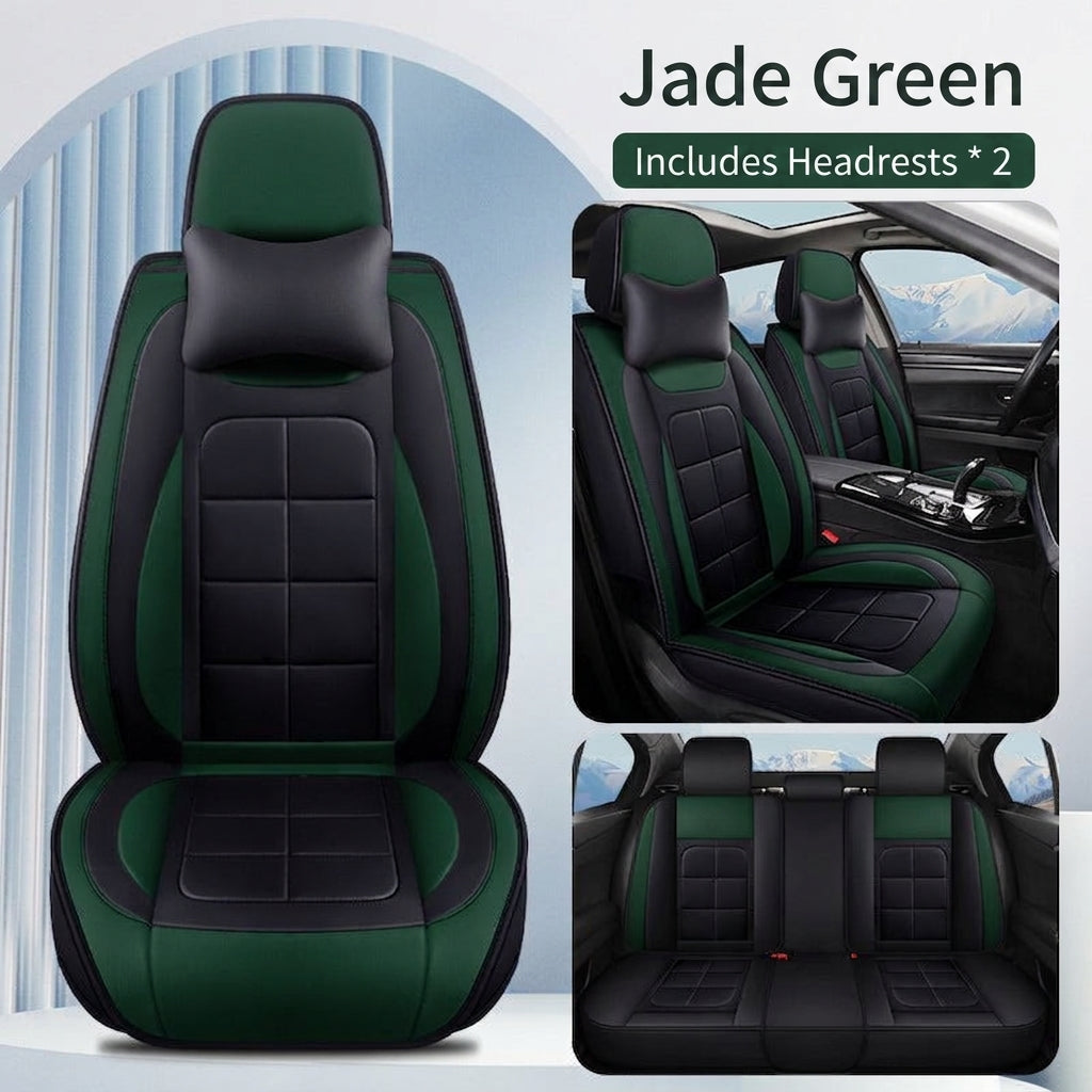 The five-seater car seat cushion is fully surrounded by the all-season universal leather seat cover, which is wear-resistant, dirt-resistant and breathable
