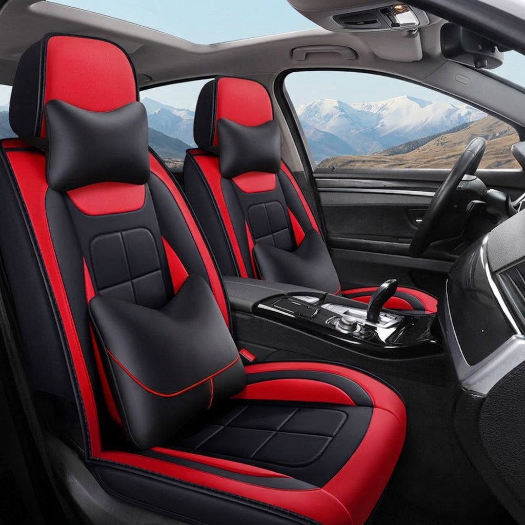 The five-seater car seat cushion is fully surrounded by the all-season universal leather seat cover, which is wear-resistant, dirt-resistant and breathable