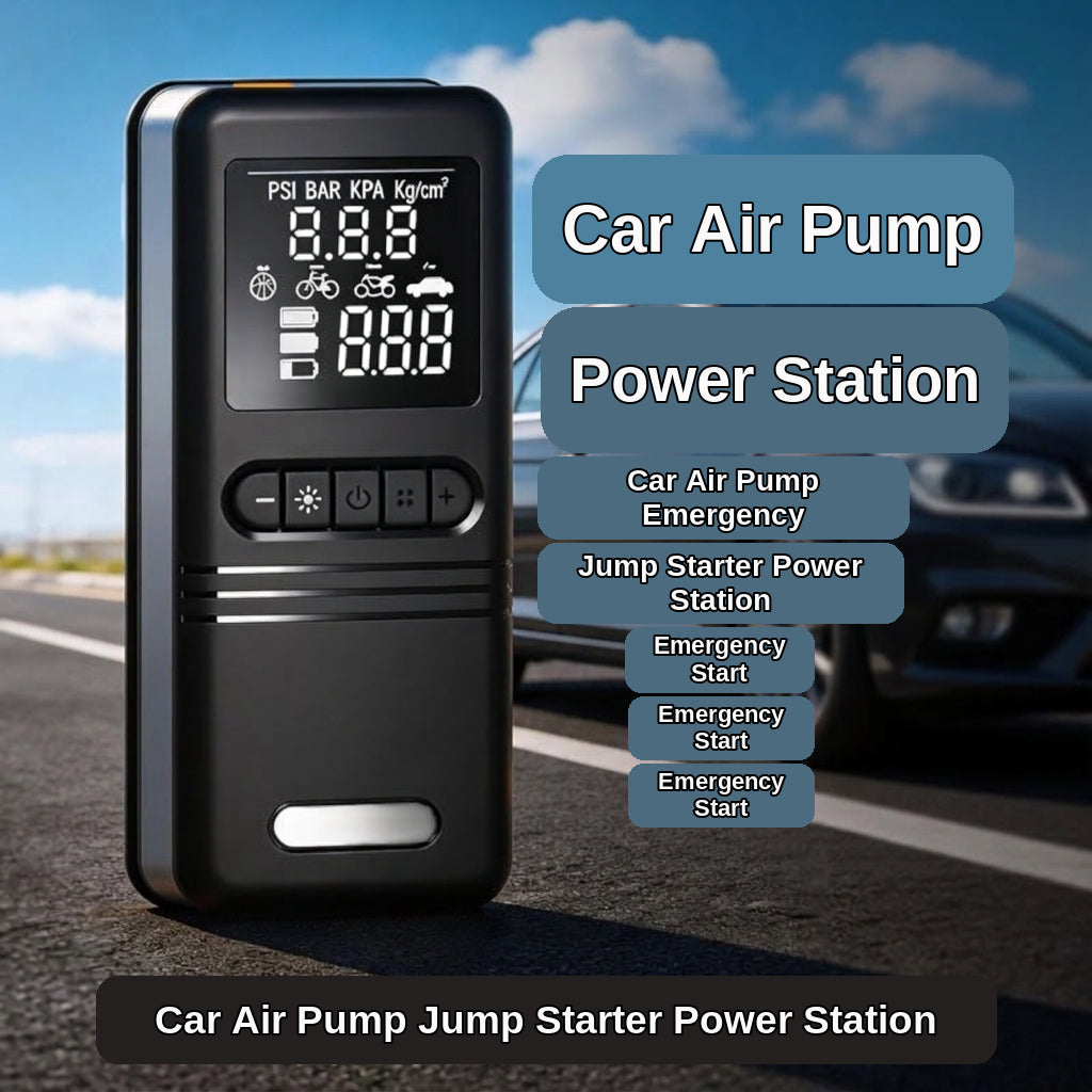 Cross-border vehicle emergency power supply starter air pump, tire high-pressure digital display all-in-one, automotive electric air inflation pump