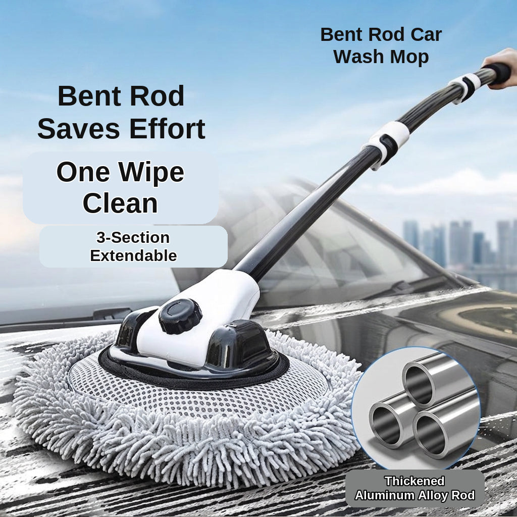 Car Wash Mop Retractable Bending Rod, Car Special Mop, Injury Resistant Car Car Wash Brush, Cleaning Tools, Car Cleaning Tools, Car Polishing Artifact