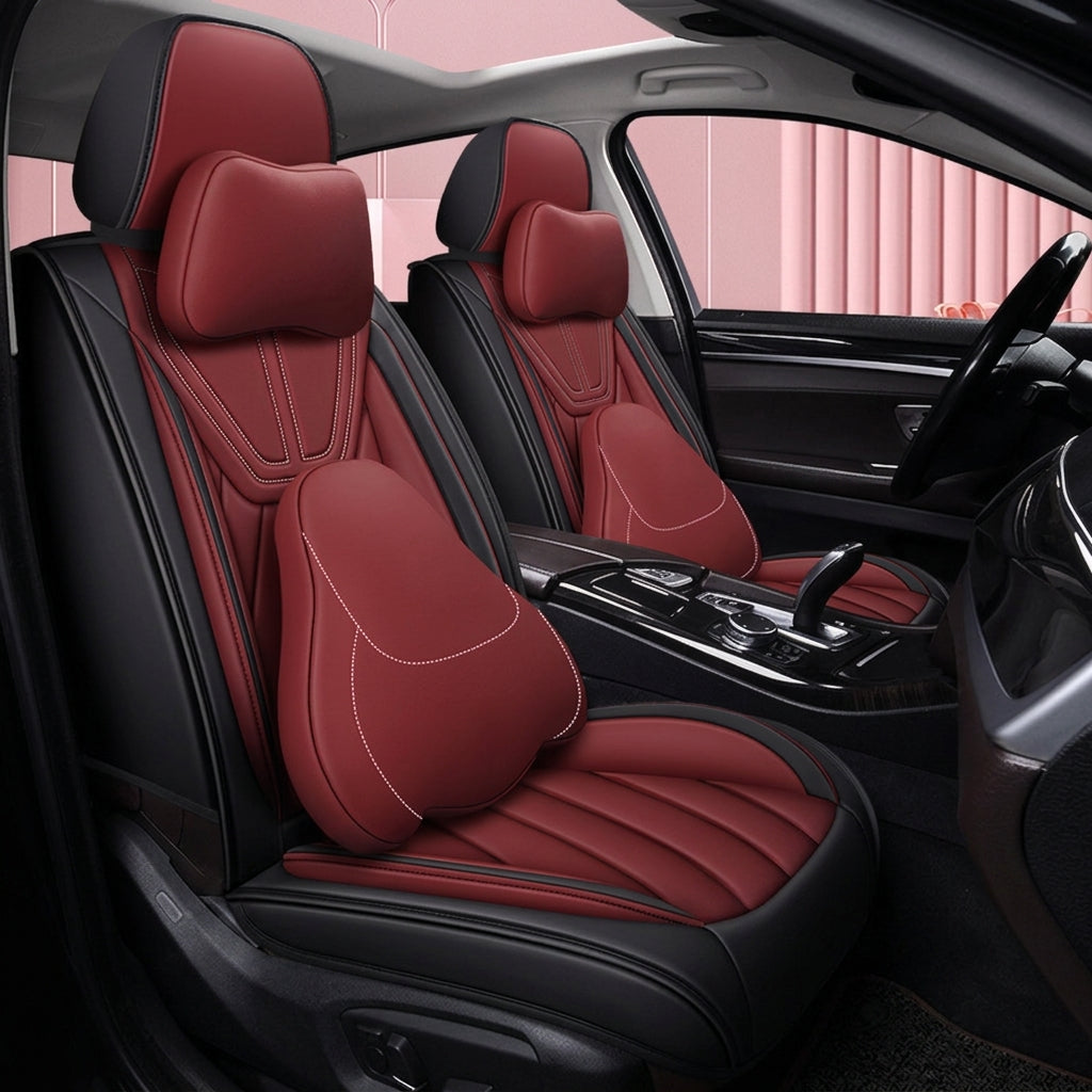 Universal four-season Nappa leather seat cover for car seat cushions, premium feel, anti-dirt, full coverage ventilation, breathable new seat cover