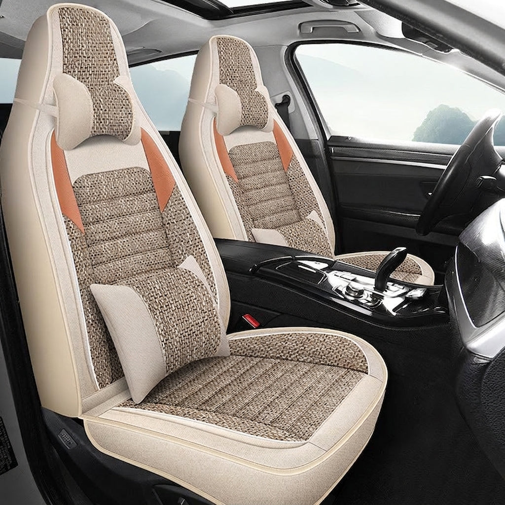 25 years new linen split head car seat cushion four seasons universal seat cover original piece drop shipping cross-border wholesale