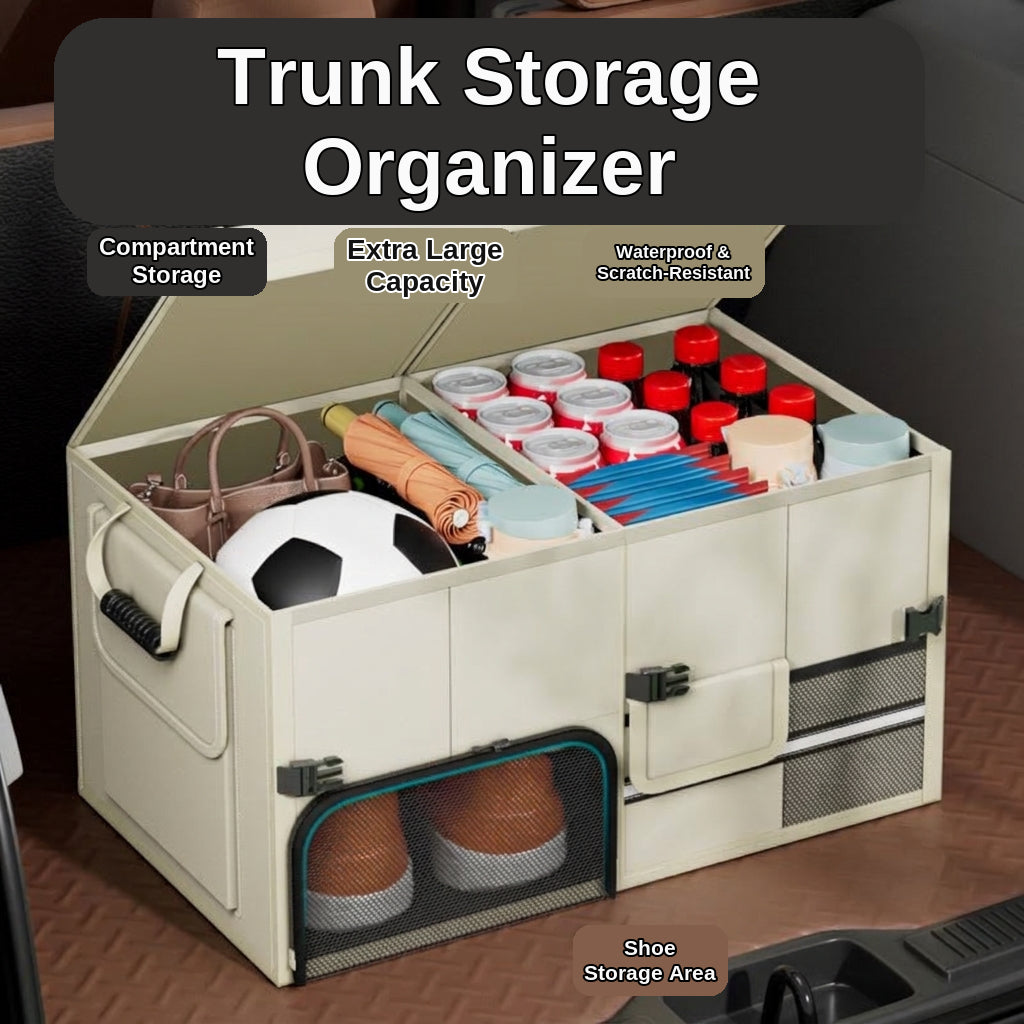Car storage boxes can be folded and stored, practical multifunctional trunk storage boxes for cars, wholesale