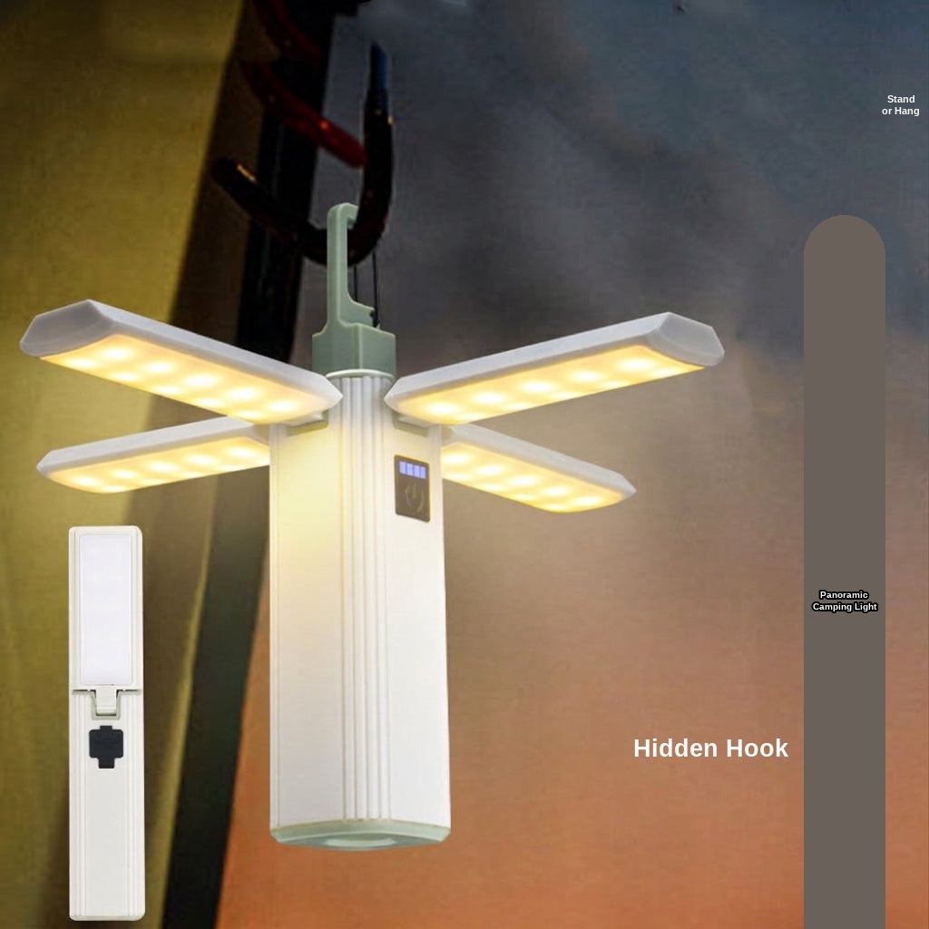 Camping Tent Light, Four-Leaf Foldable LED