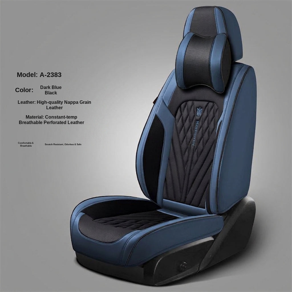 Car seat cushion Nappa leather breathable all-season universal seat cover, full-coverage high-end seat cushion car seat protective cover