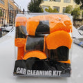 Car Wash 9-Piece Set: Car Cleaning Supplies, Wheel Hub Brush, Polishing Waxing Sponge Blocks, Car Wash Towels, Car Wipes