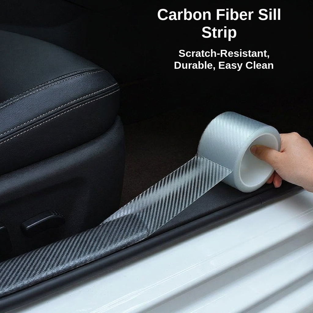 Car sill strips, carbon fiber bumper anti-collision strips, anti-stepping paste, carbon fiber pattern, universal body film stickers, decorative strips