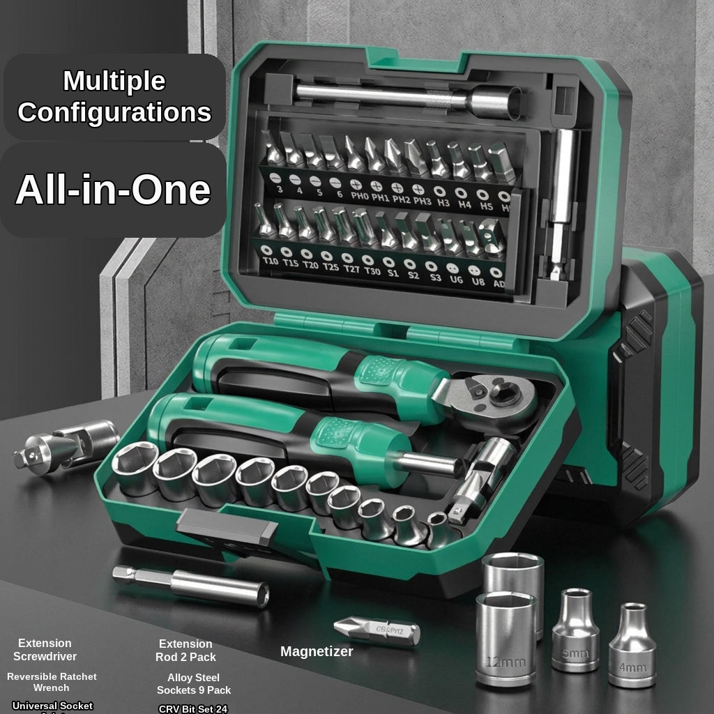 Screwdriver set, motorcycle bike repair tool, repair socket, ratchet wrench, rider tool kit