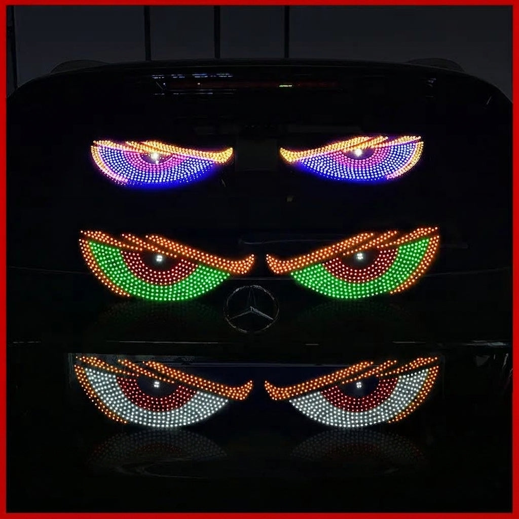Best-selling automotive devil's eye LED lights, dynamic USB expression lights, LED display front and rear windshield car stickers