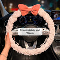 2025 New Car Steering Wheel Cover for Winter, Women's Non-slip Warm, All-Season Universal Winter Plush Handlebar Cover, Winter