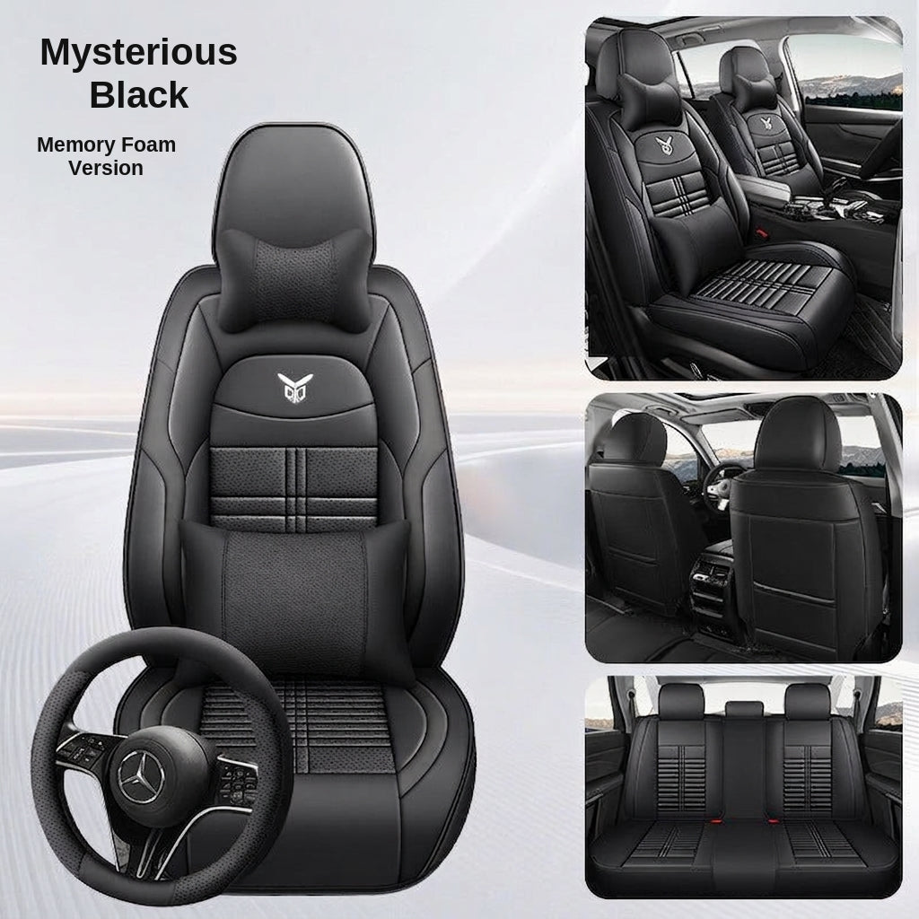 Cross-border car seat cushions with a light luxury, premium feel, all-around car seat cushions, all-season universal, simple, breathable, stain-resistant, and stain-resistant