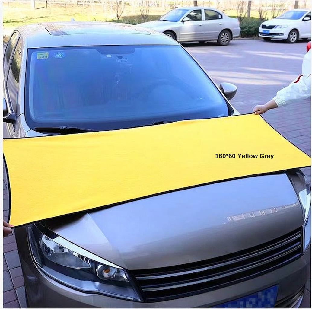 420g 160*60CM Brushed Thickened Car Towel Fine Fiber Absorbent Towel Coral Velvet Towel Edging Towel