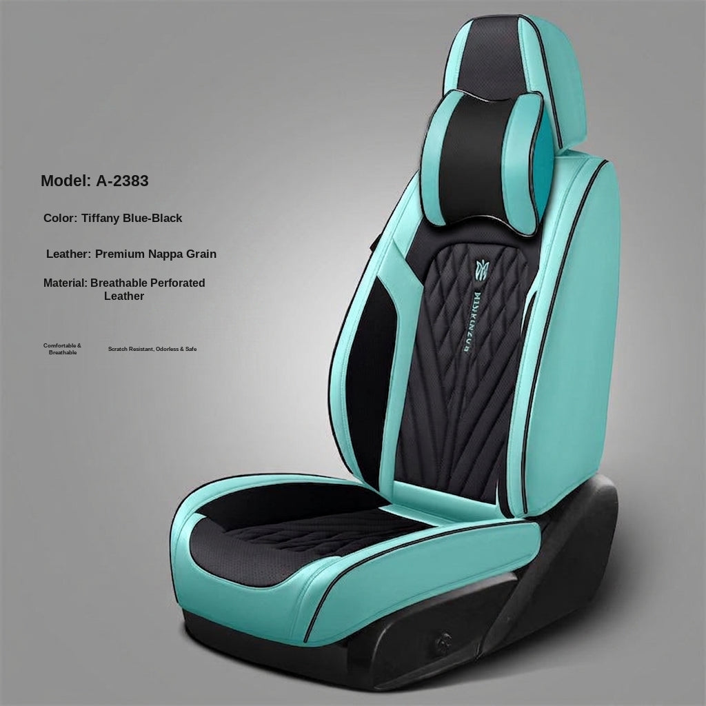 Car seat cushion Nappa leather breathable all-season universal seat cover, full-coverage high-end seat cushion car seat protective cover