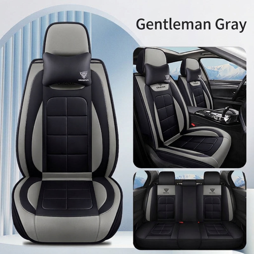 The five-seater car seat cushion is fully surrounded by the all-season universal leather seat cover, which is wear-resistant, dirt-resistant and breathable