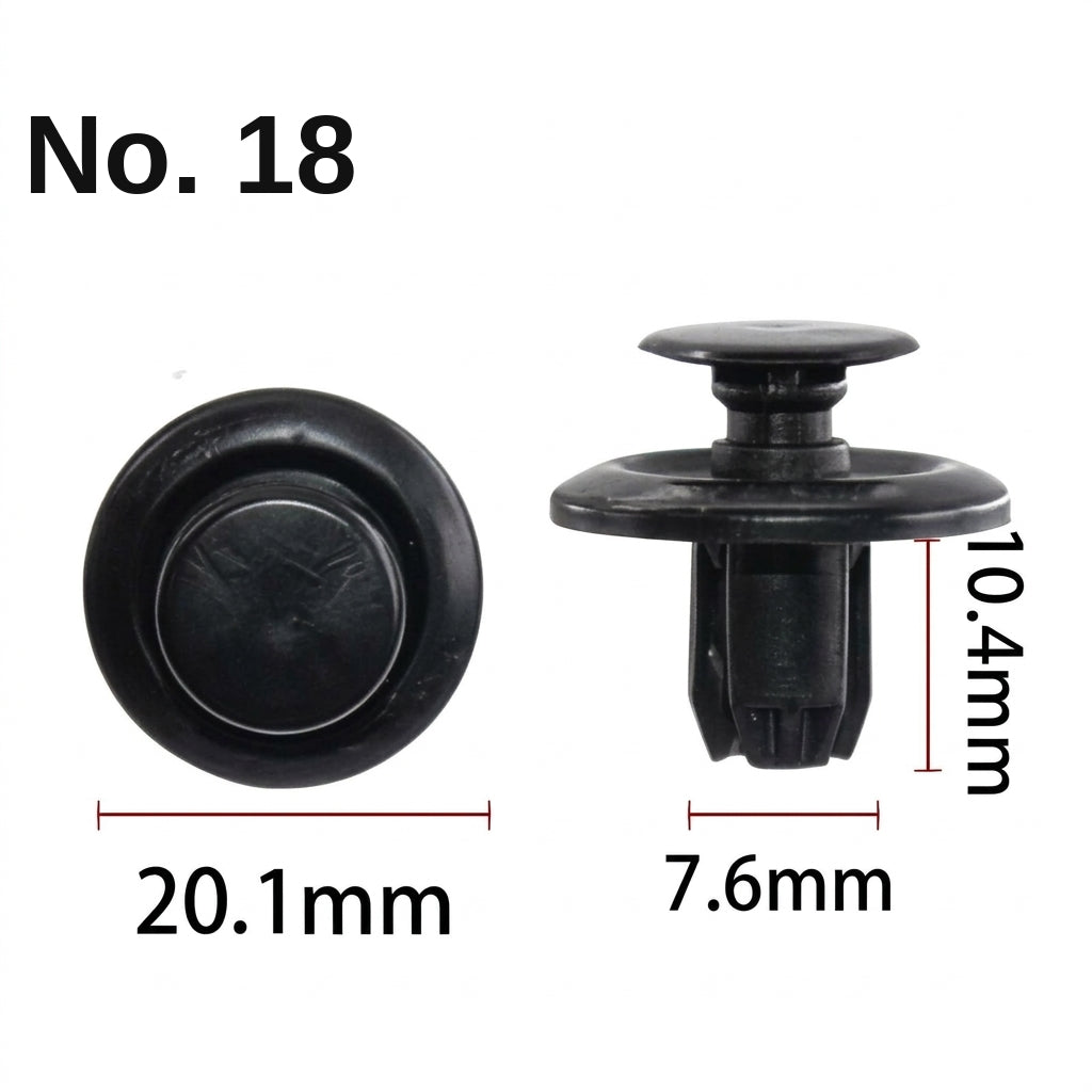 Universal automotive fender liner, trunk plastic clips, mudguard clips, expansion screws, hole-pierced studs, snaps