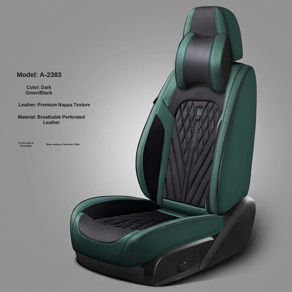 Car seat cushion Nappa leather breathable all-season universal seat cover, full-coverage high-end seat cushion car seat protective cover