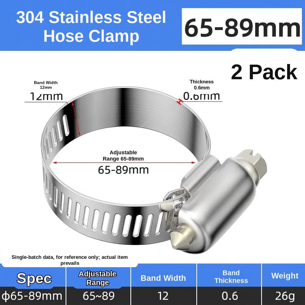 Stainless steel handle, hose hoop, hand screwing, clamping, holding hoop, pipe hoop, water pipe tightening hoop, gas pipe fixing, clamping buckle