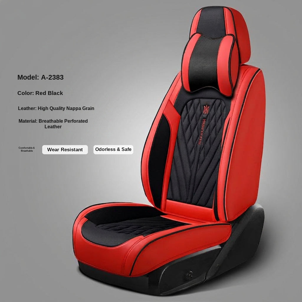 Car seat cushion Nappa leather breathable all-season universal seat cover, full-coverage high-end seat cushion car seat protective cover