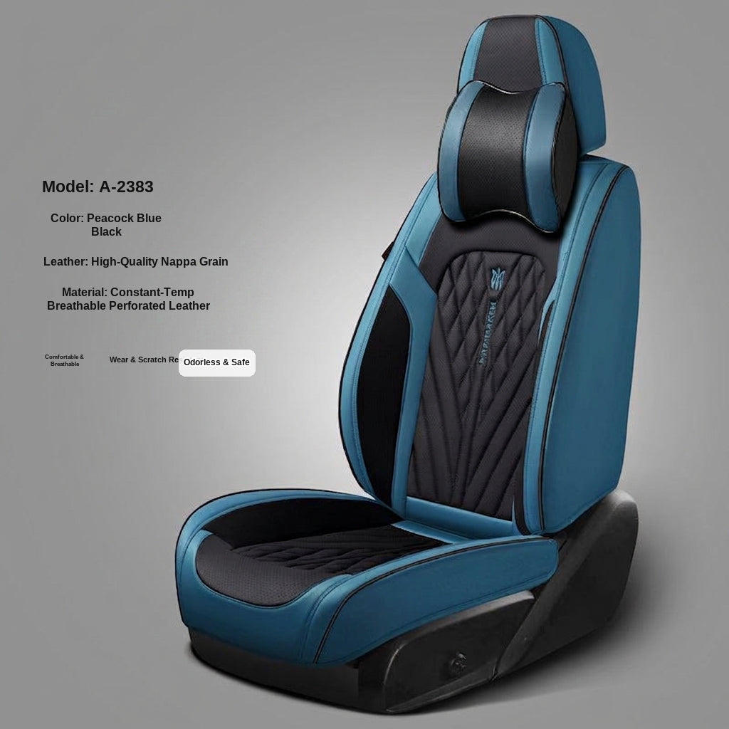 Car seat cushion Nappa leather breathable all-season universal seat cover, full-coverage high-end seat cushion car seat protective cover