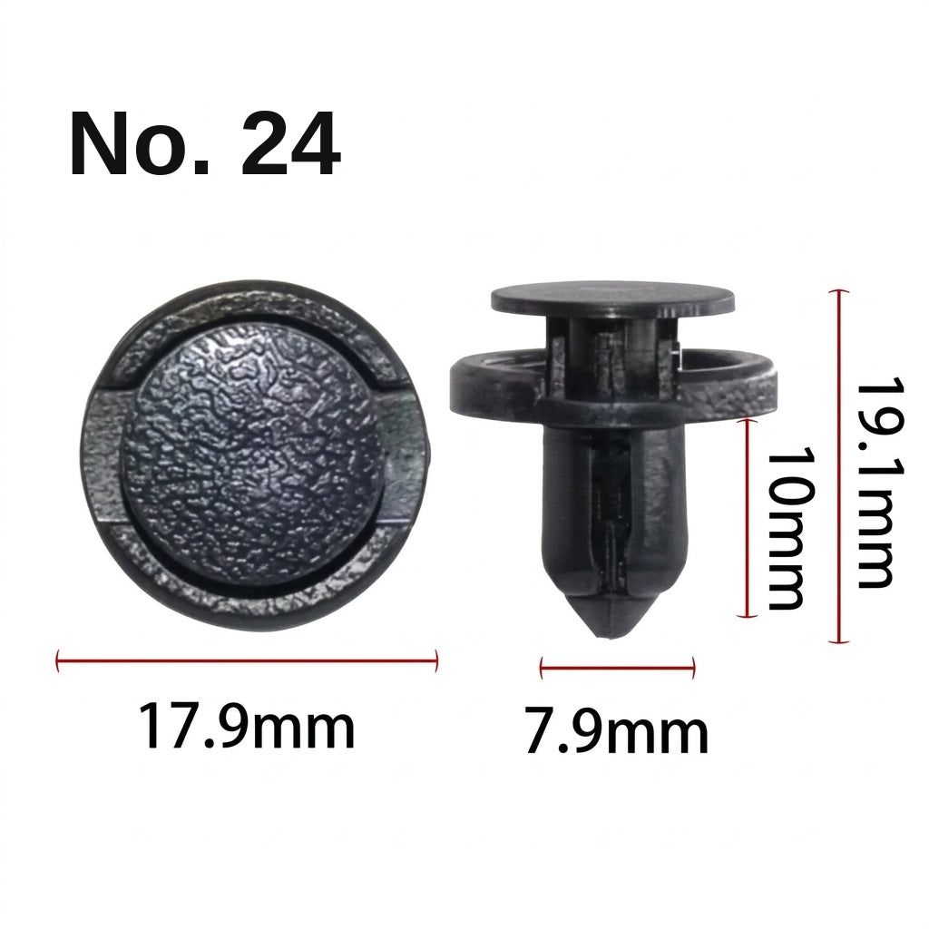 Universal automotive fender liner, trunk plastic clips, mudguard clips, expansion screws, hole-pierced studs, snaps