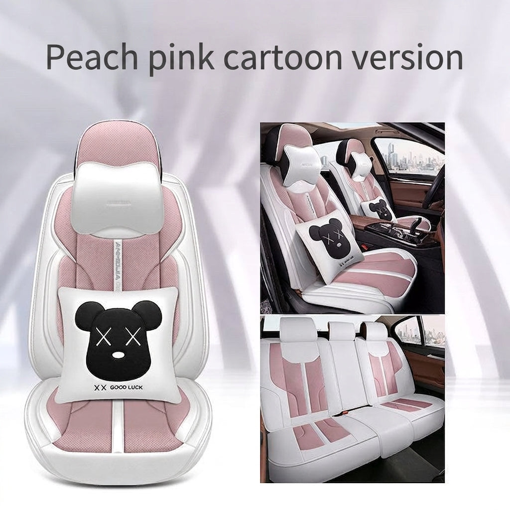 The new car seat cushion fully surrounds full pictorial cartoon cute four-season universal five-seat seat cover, directly supplied and shipped from the manufacturer