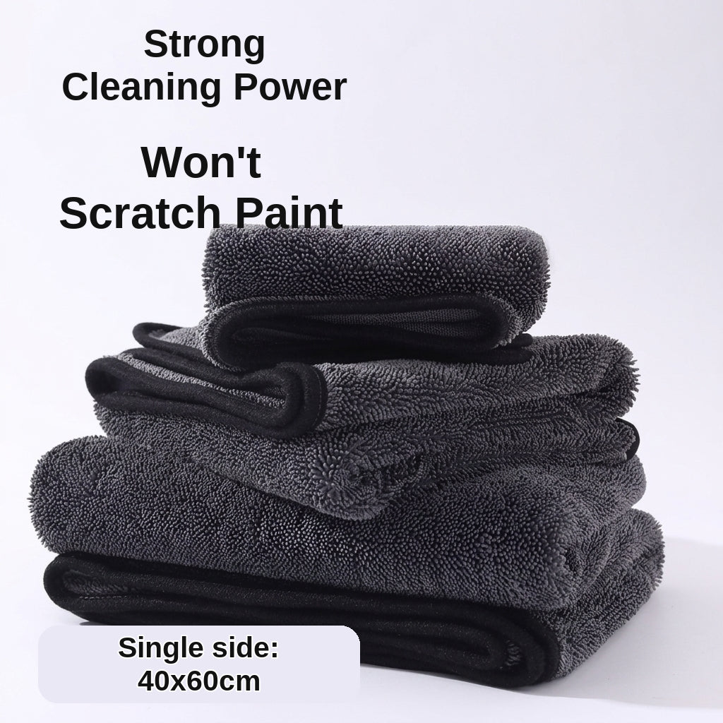 420g 160*60CM Brushed Thickened Car Towel Fine Fiber Absorbent Towel Coral Velvet Towel Edging Towel