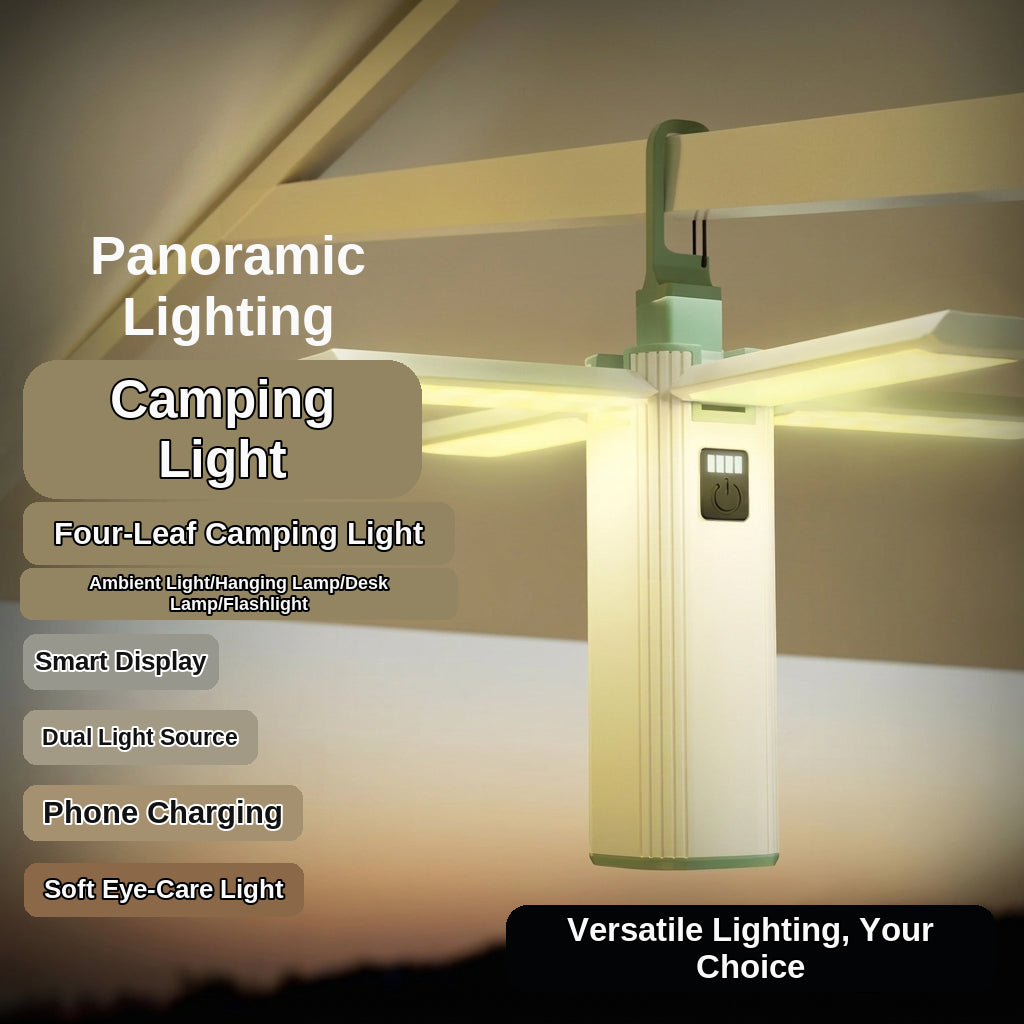 Camping Tent Light, Four-Leaf Foldable LED