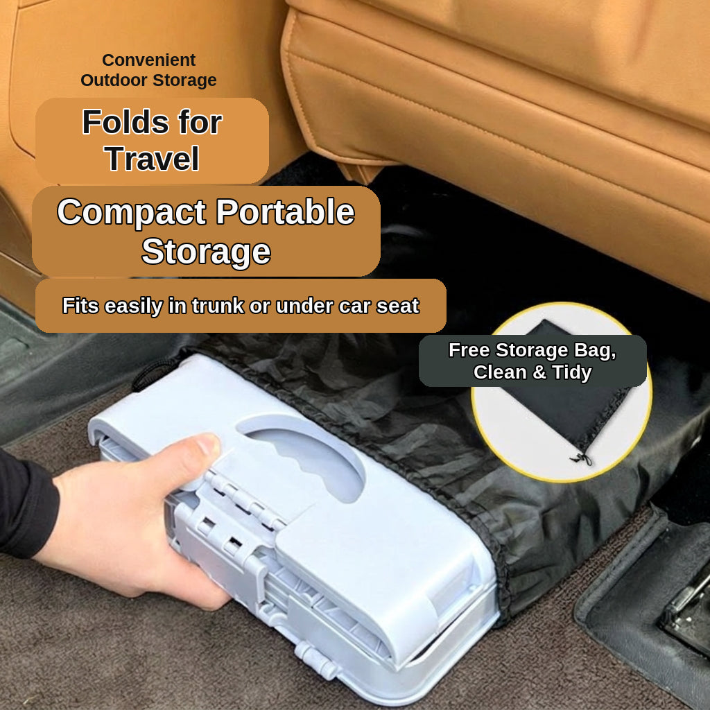 Portable Folding Toilet with Lid for Car Travel