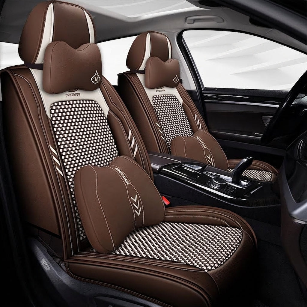 2024 car seat cushions, all-season universal, full coverage five-seater car seat cushions, summer breathable ice silk seat covers wholesale