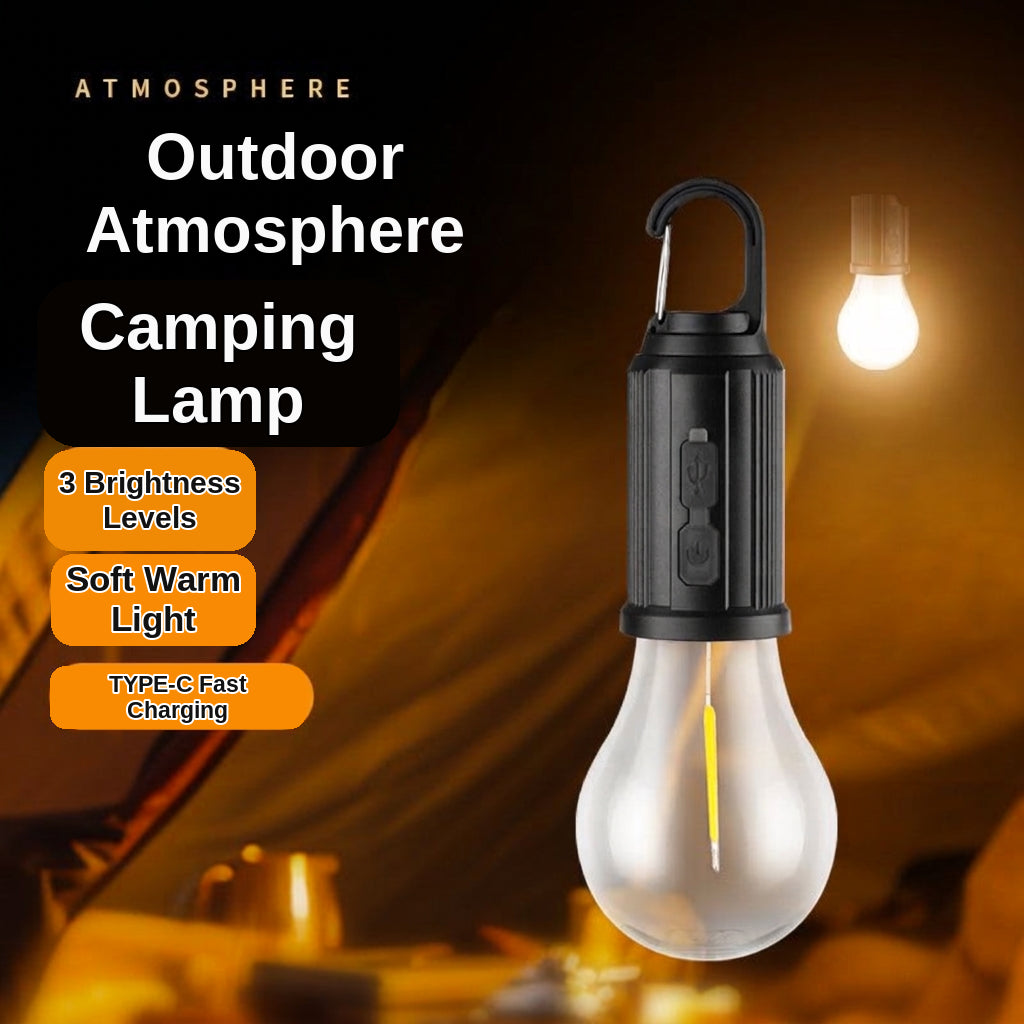 LED Camping Tent Light with Solar & USB Charging