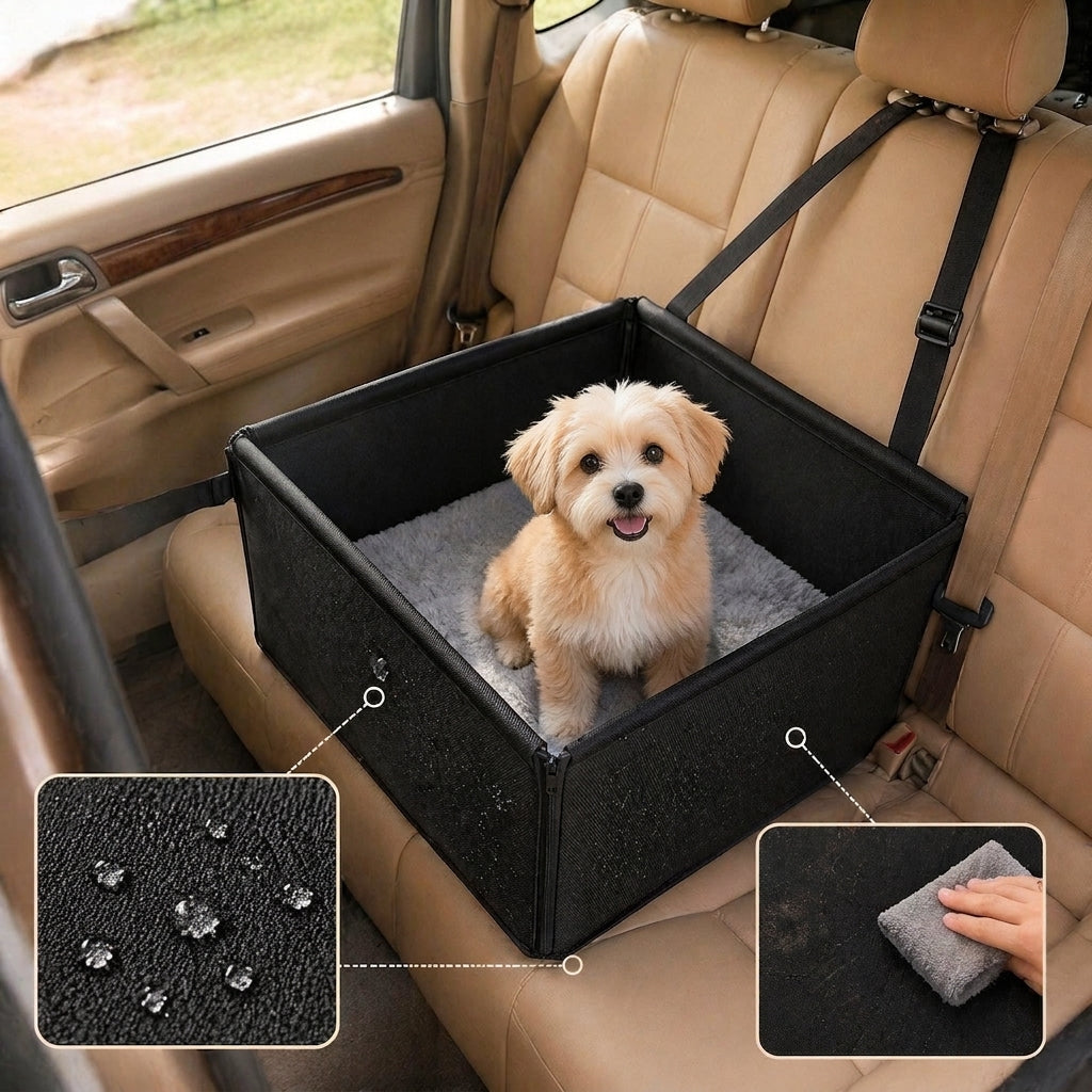 Cross-border best-selling car pet cushion: Oxford fabric for the car, rear seat waterproof and dirt-resistant, portable and foldable