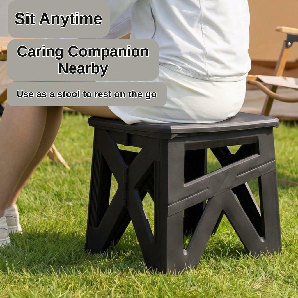 Outdoor camping folding toilet, car-mounted portable odor-resistant adult mobile travel toilet stool