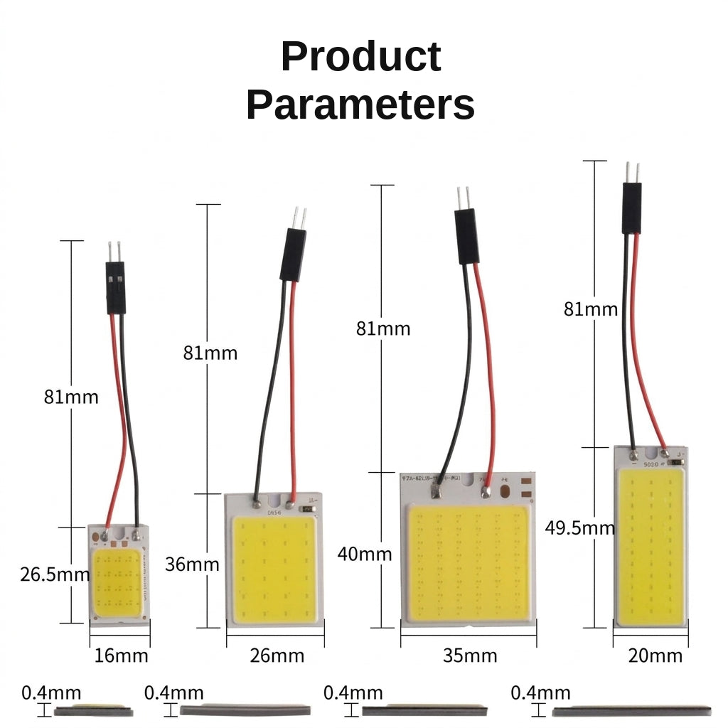 Yizhong LED Roof Light Room Light COB 18 24 36 48SMDT10 Dual-Pointed BA9S Cabin Light Reading