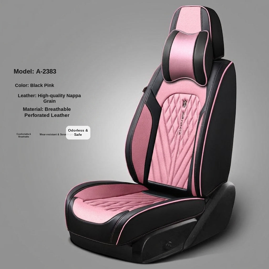 Car seat cushion Nappa leather breathable all-season universal seat cover, full-coverage high-end seat cushion car seat protective cover