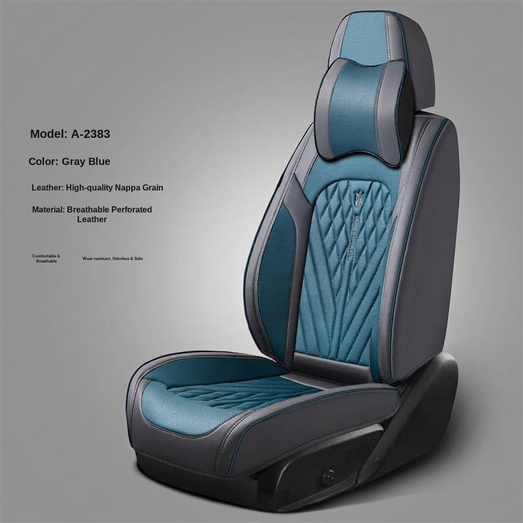 Car seat cushion Nappa leather breathable all-season universal seat cover, full-coverage high-end seat cushion car seat protective cover