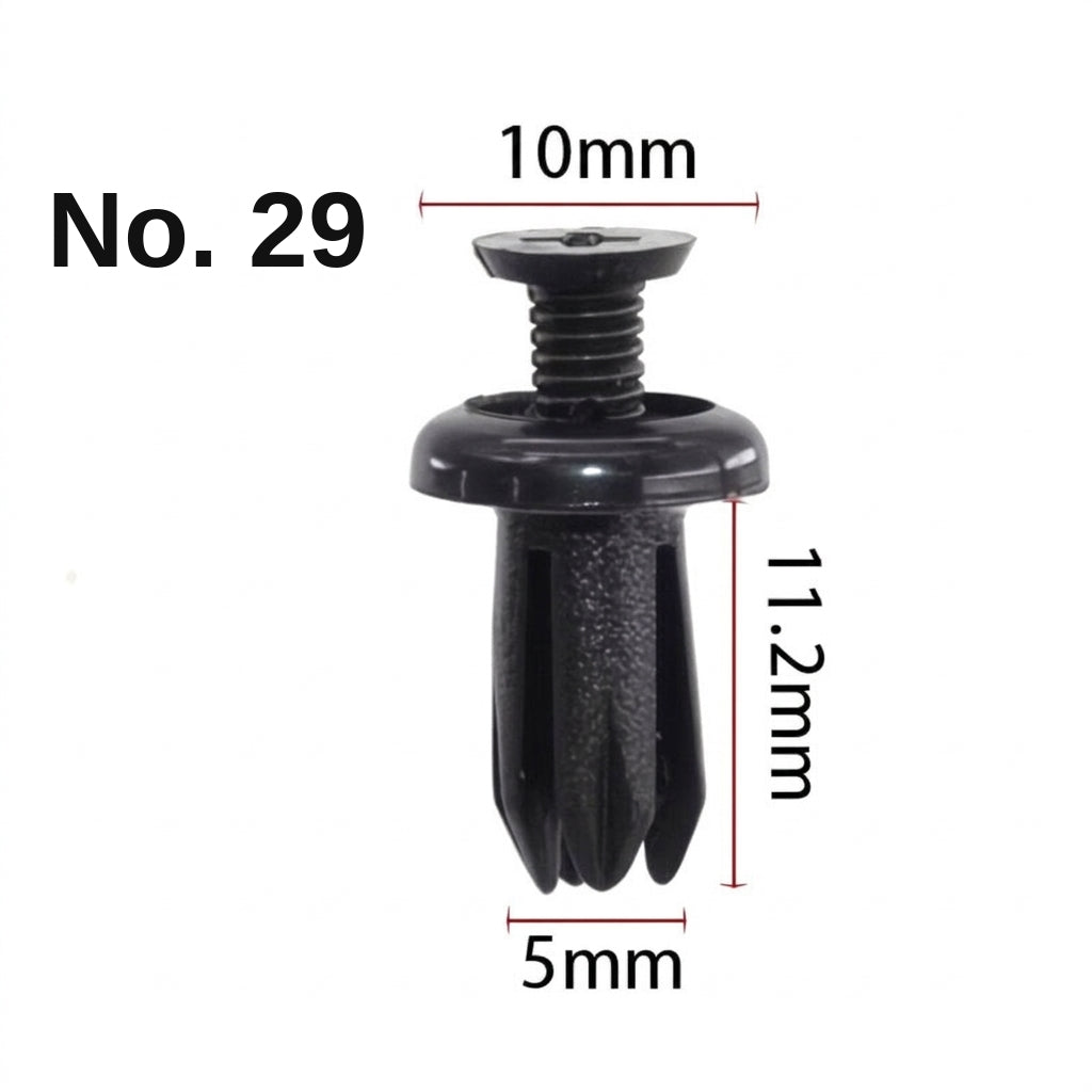 Universal automotive fender liner, trunk plastic clips, mudguard clips, expansion screws, hole-pierced studs, snaps