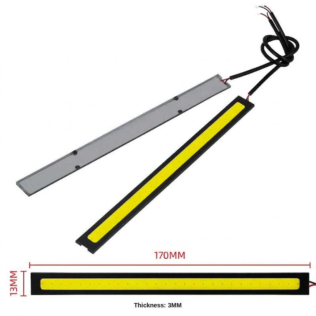 Yade Car Daytime Running Light 17CM COB Ultra Thin High Brightness LED Daytime Running Light Waterproof 12V Decorative Lighting
