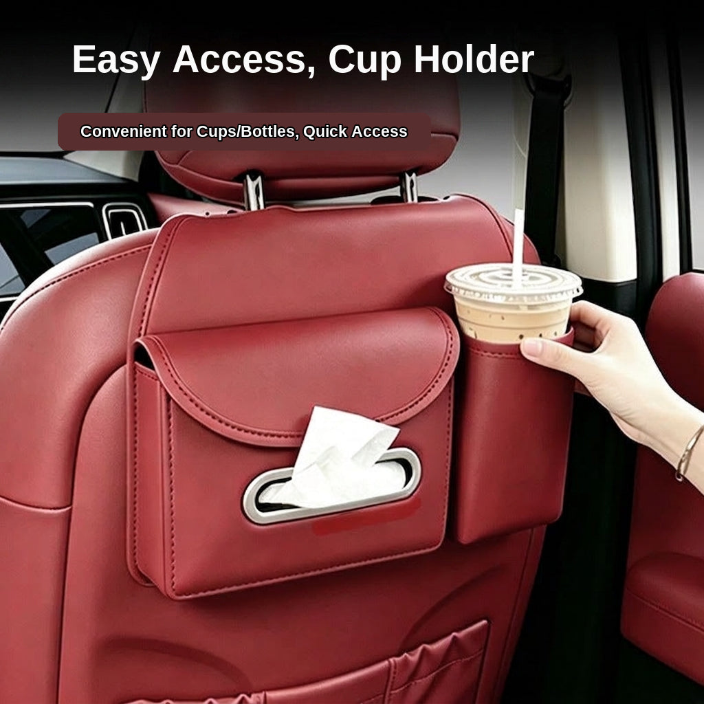 Multifunctional storage bag for car seats, tissue boxes, car storage bags, hanging bags, water cup holders in the car
