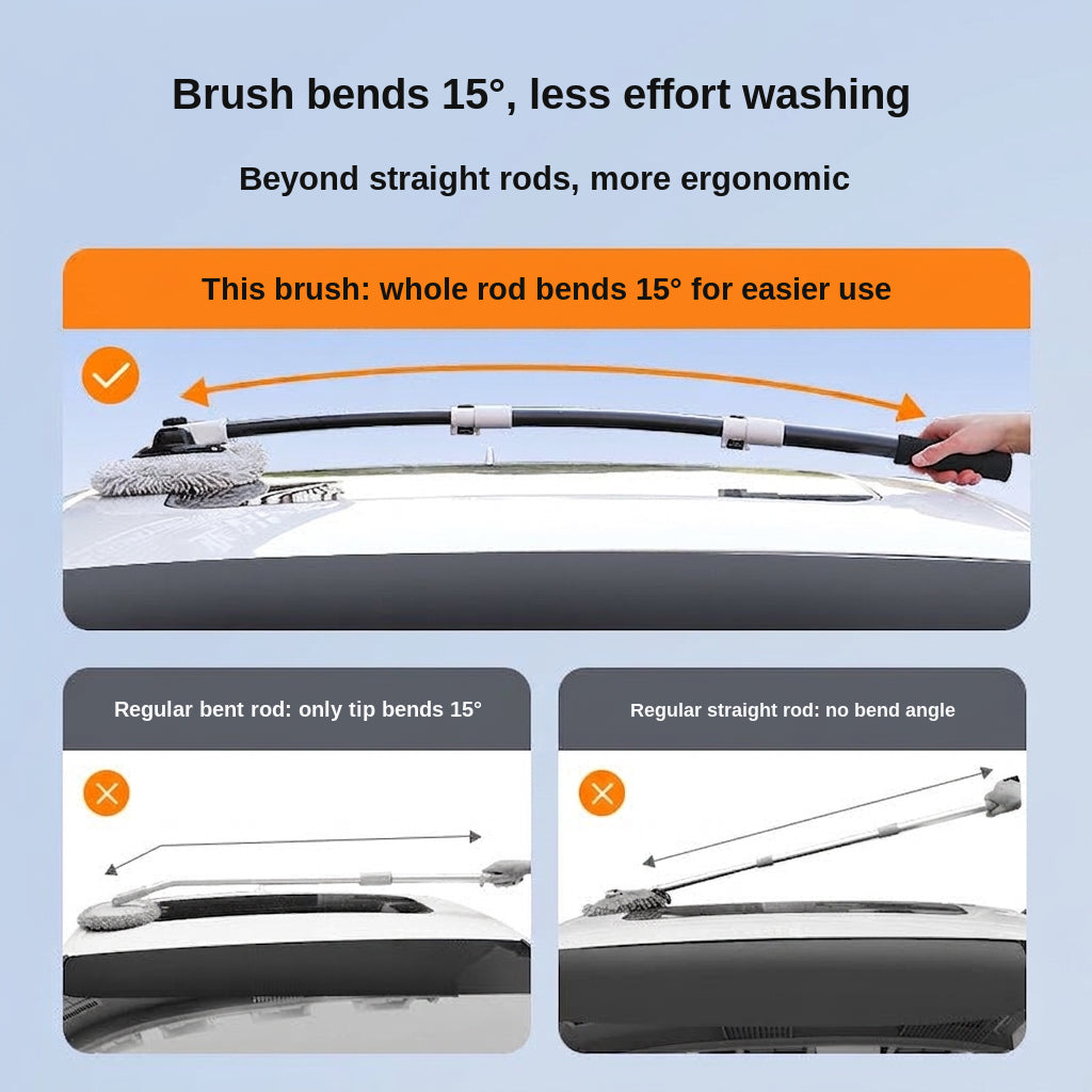 Car Wash Mop Retractable Bending Rod, Car Special Mop, Injury Resistant Car Car Wash Brush, Cleaning Tools, Car Cleaning Tools, Car Polishing Artifact