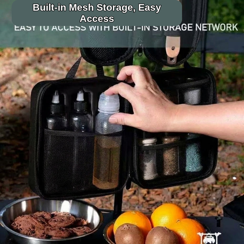 Camping and Outdoor Cooking Seasoning Bottle Set, Outdoor Portable Storage PET Spice Bottle, Repackaging Bottle, Oil Bottle Organizer Bag