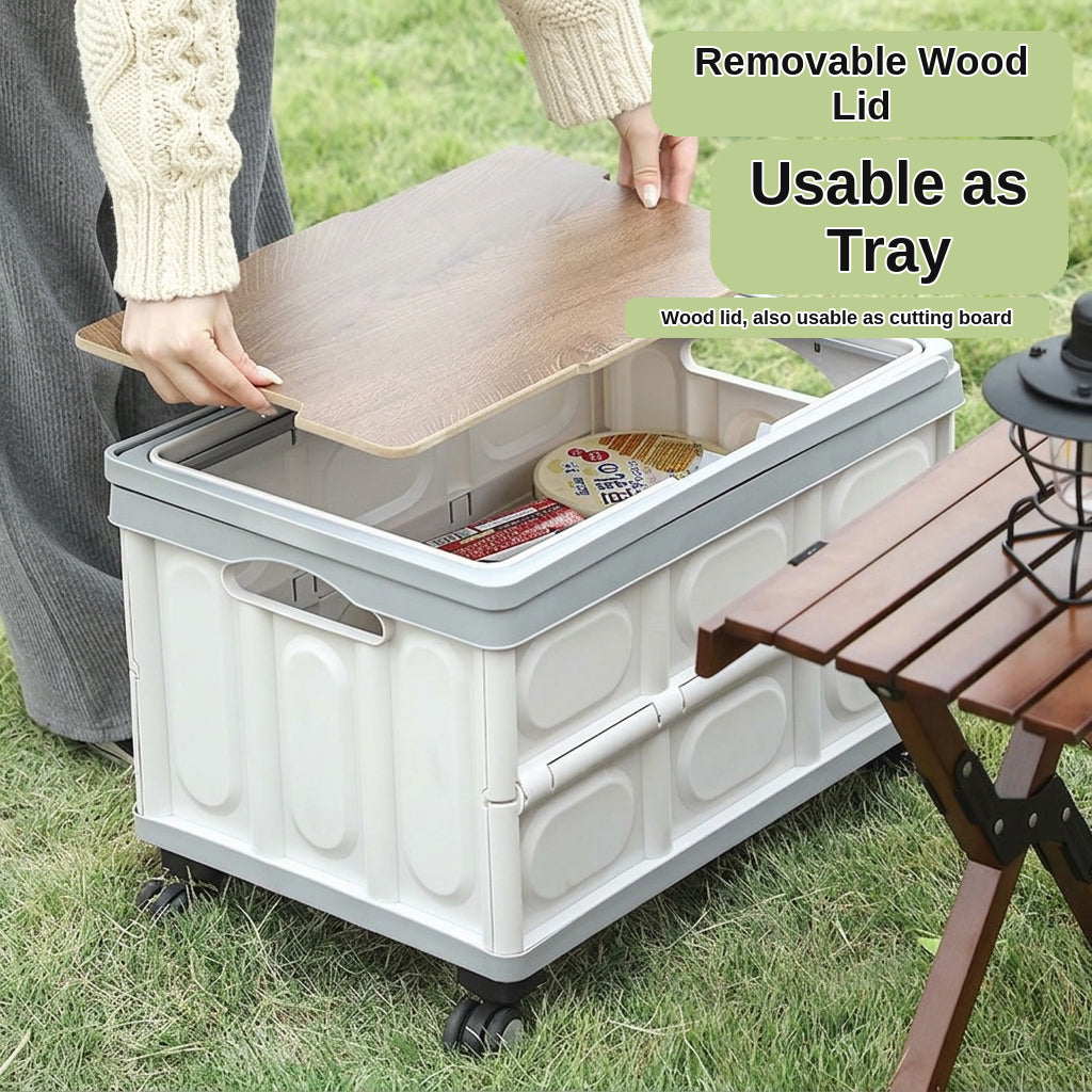 Outdoor foldable storage box, car trunk storage box, multifunctional camping picnic hand-carry basket, picnic storage box