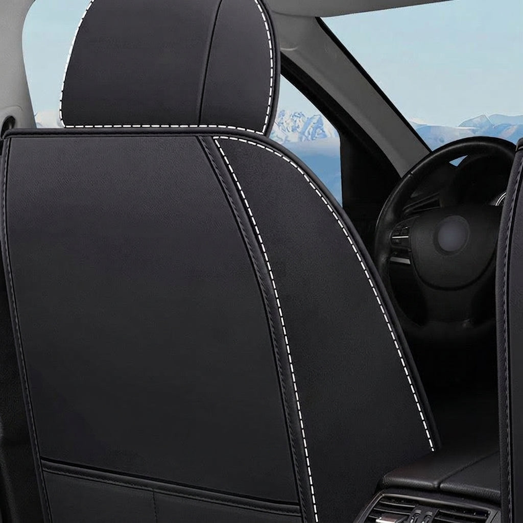 The five-seater car seat cushion is fully surrounded by the all-season universal leather seat cover, which is wear-resistant, dirt-resistant and breathable